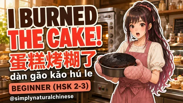 蛋糕烤糊了